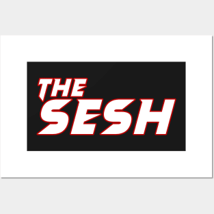 The sesh red and white design Posters and Art